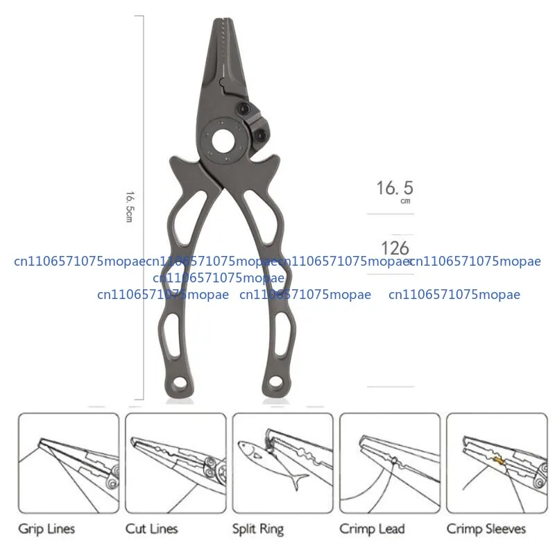 Premium Titanium Fishing Pliers Locking Line Cutters-Split Ring Pliers Hook
