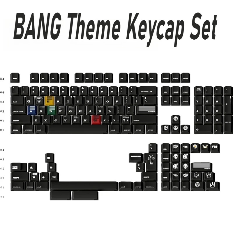 

BANG Theme Keycap Set 145key PBT Cherry Profile Sublimation Keyboard Cap Custom Gaming Mechanical Keyboard Keycaps Accessories
