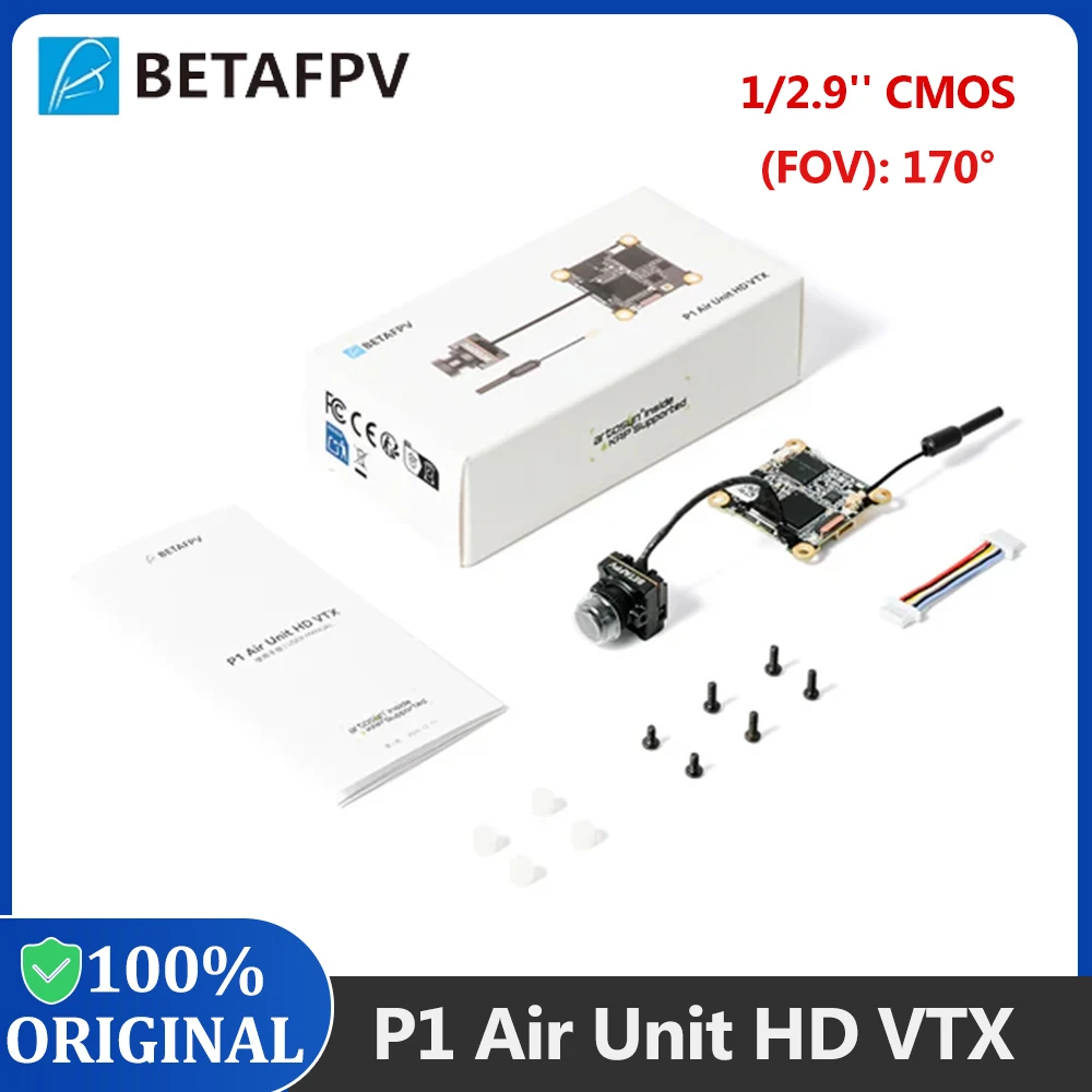 

BETAFPV P1 Air Unit HD VTX 5,1-5,9 ГГц VTX 200 мВт 1/2,9 дюйма CMOS-камера 1080P 60Fps для Meteor75 Pro P1 / Aquila20 HD FPV Kit