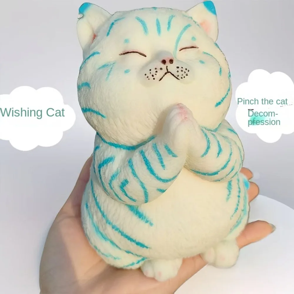 

Pretend Play Prayer Cat Big Cat Squeeze Cartoon Animal Colorful Cat Shaped Squeeze Big Soft Artificial Squeeze