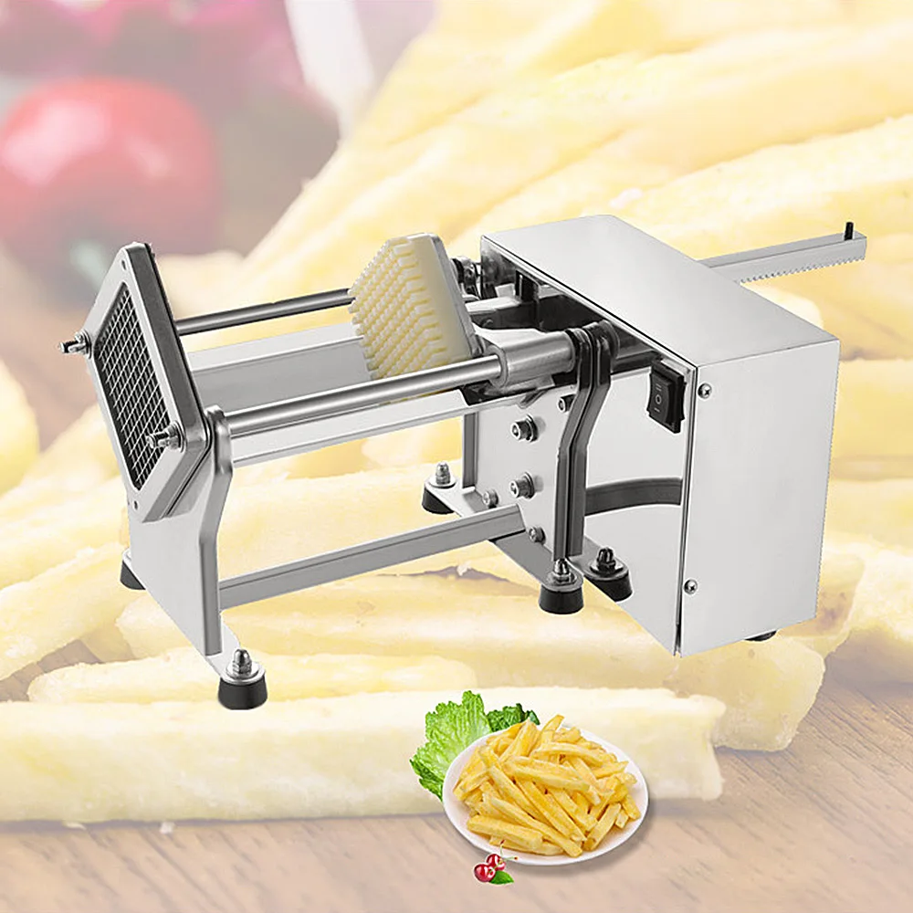 

Electric Stainless Steel Fries Cutting Machine Potato Slicer Multifunctional Fruit And Vegetable Cutting Machine