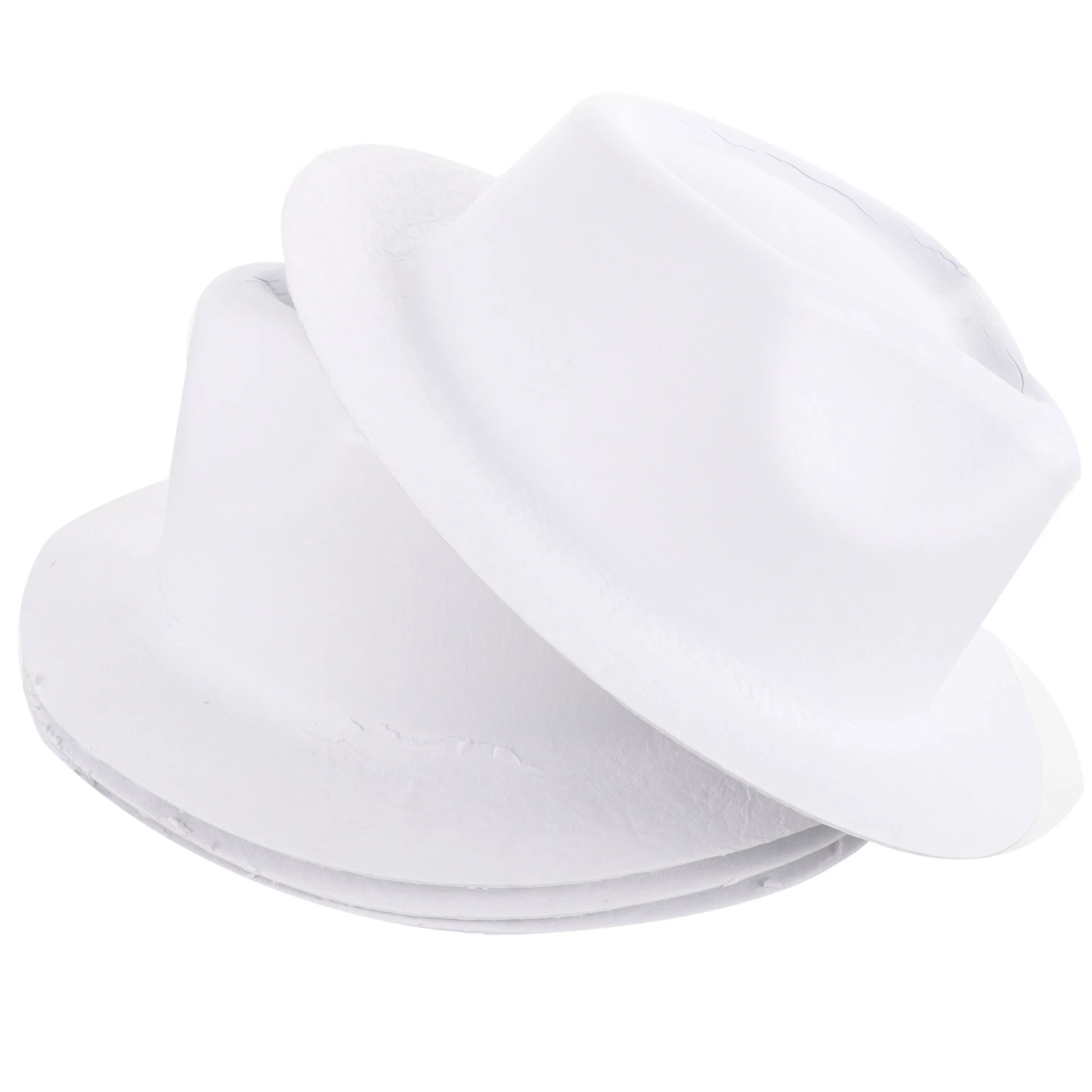 

4 Pcs Paper Pulp Graffiti Hats Blank H Painted Top Hat for Dancing Party Craft Supplies Lightweight Safe Practical