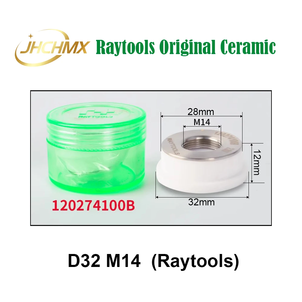 JHCHMX Original Raytools เลเซอร์แหวนเซรามิค Dia.32mm M14เซรามิคสำหรับ Raytools เลเซอร์ตัดหัว BT230/BT240/AK270