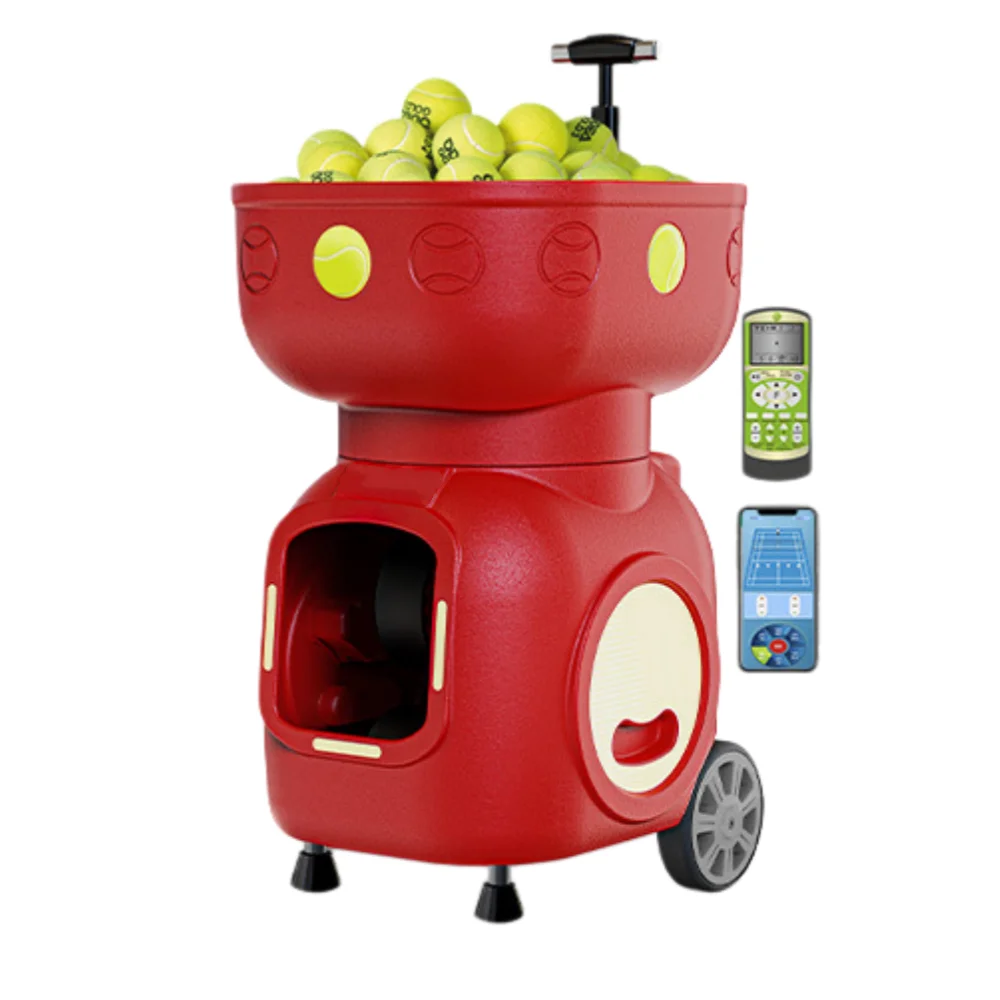 Portable Smart Control Wireless Tennis Ball Machine Launcher For Professional Court Training Automatic Feeder Practice Server