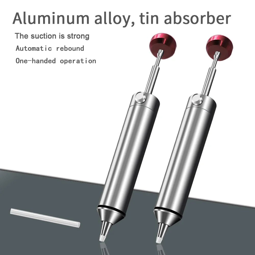 

Aluminum Powerful Desoldering Pump Suction Tin Gun Soldering Sucker Pen Removal Vacuum Solder Iron Welding Repair Tool