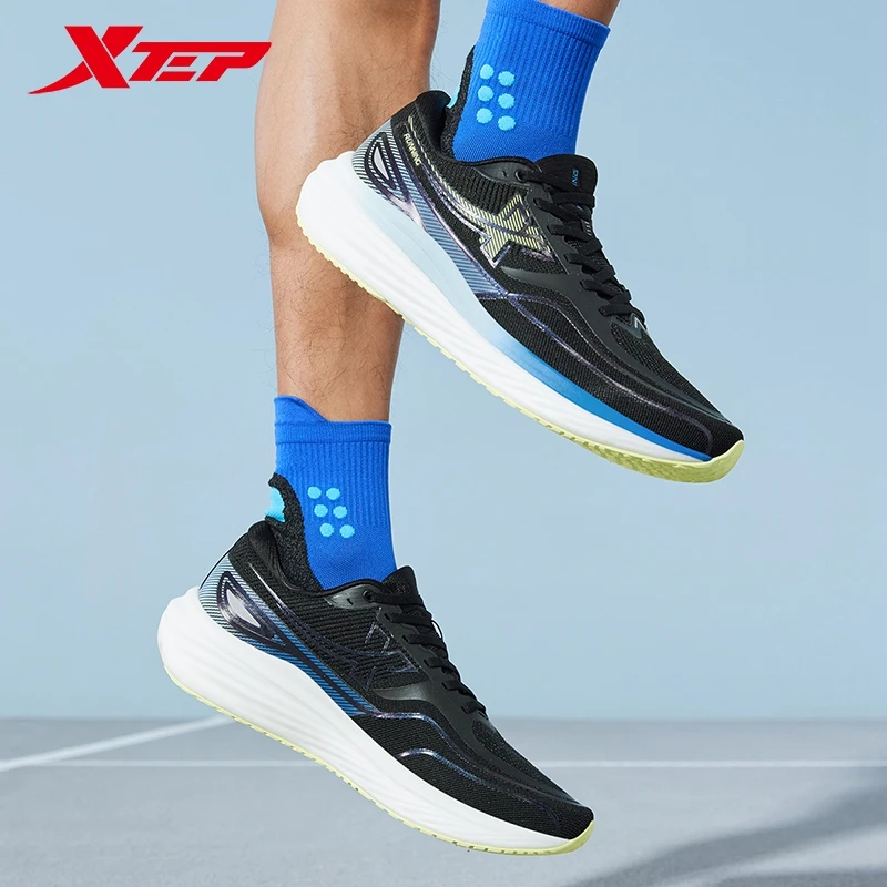 Xtep Chasing Clouds Running Shoes For Men 2024 Summer Comfortable Men\'s Sports Shoes Thick Sole Cushioning Sneakers 876219110056