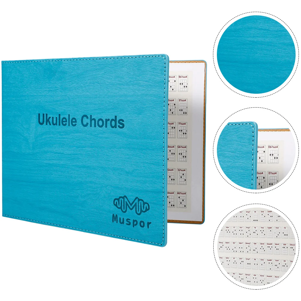 

Ukulele Chord Chart Book PU Paper Clarinet Finger Guide Wall Poster Clear Printing Practical Material for Novice