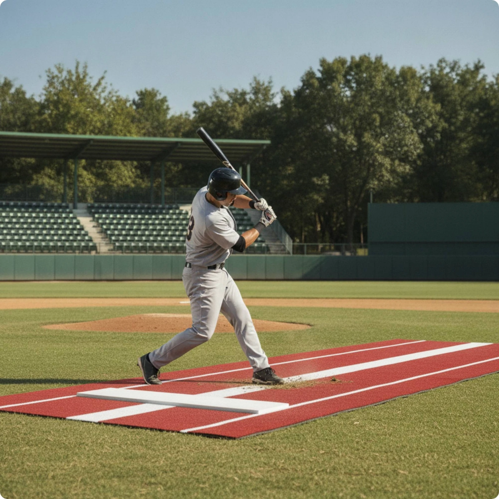 Baseball Mat with Base Plate Portable Baseball Base Practice Mat Sturdy Indoor and Outdoor for Softball Players, Backyard