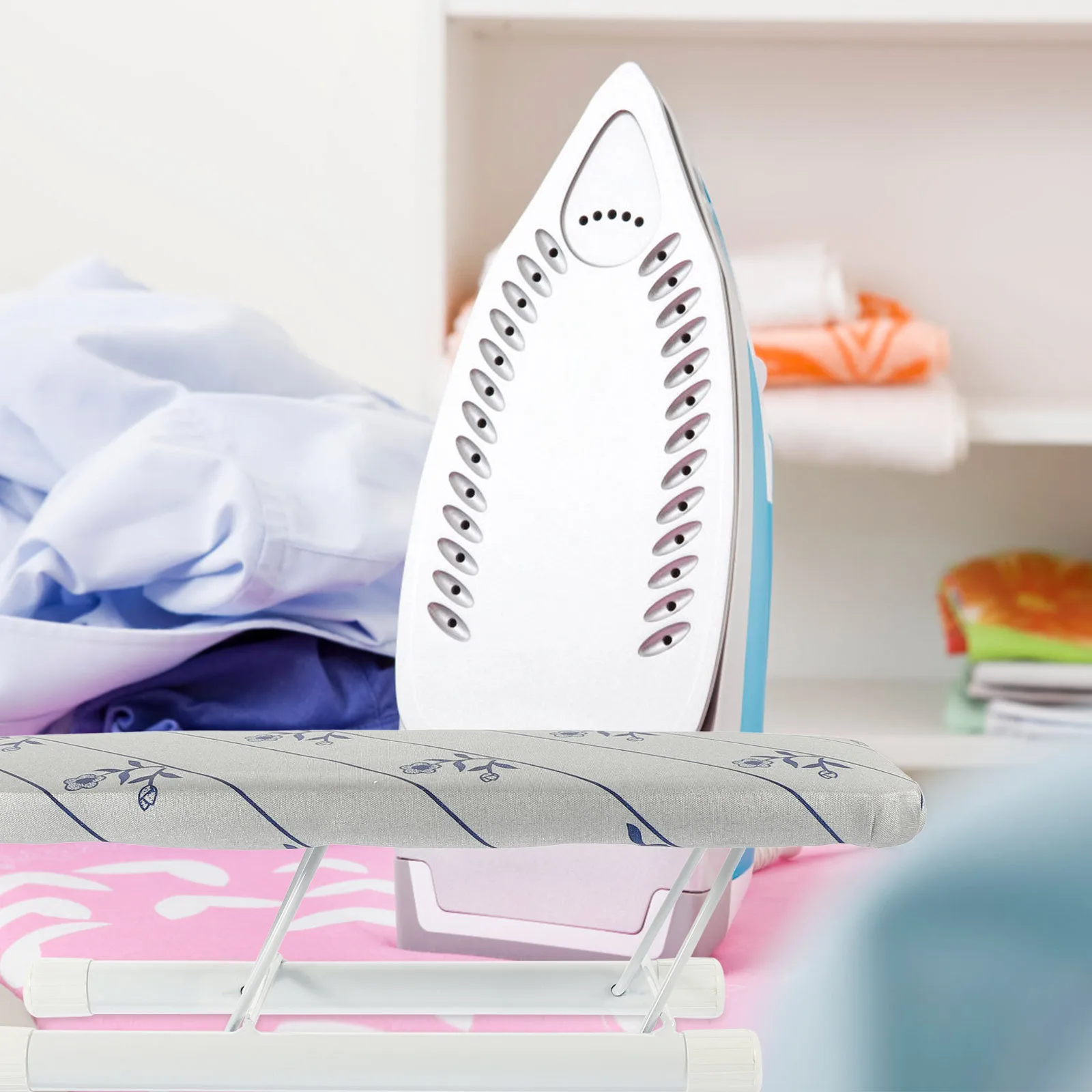 

Mini Ironing Board Foldable Tabletop Clothing Ironing Board Strong Stable Non-Slip Bottom High Temperature Resistant for Home
