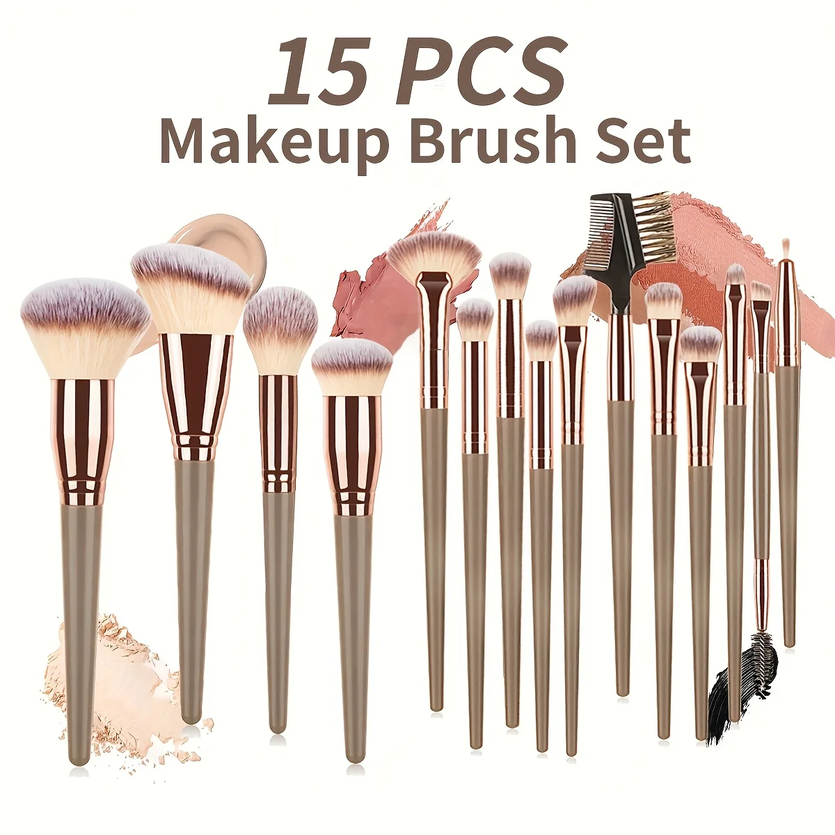Valentine's Day Makeup Brush Set, Multifunctional Face Eye Blush Powder Contour Foundation Tool Kit Full Set of Makeup Brushes