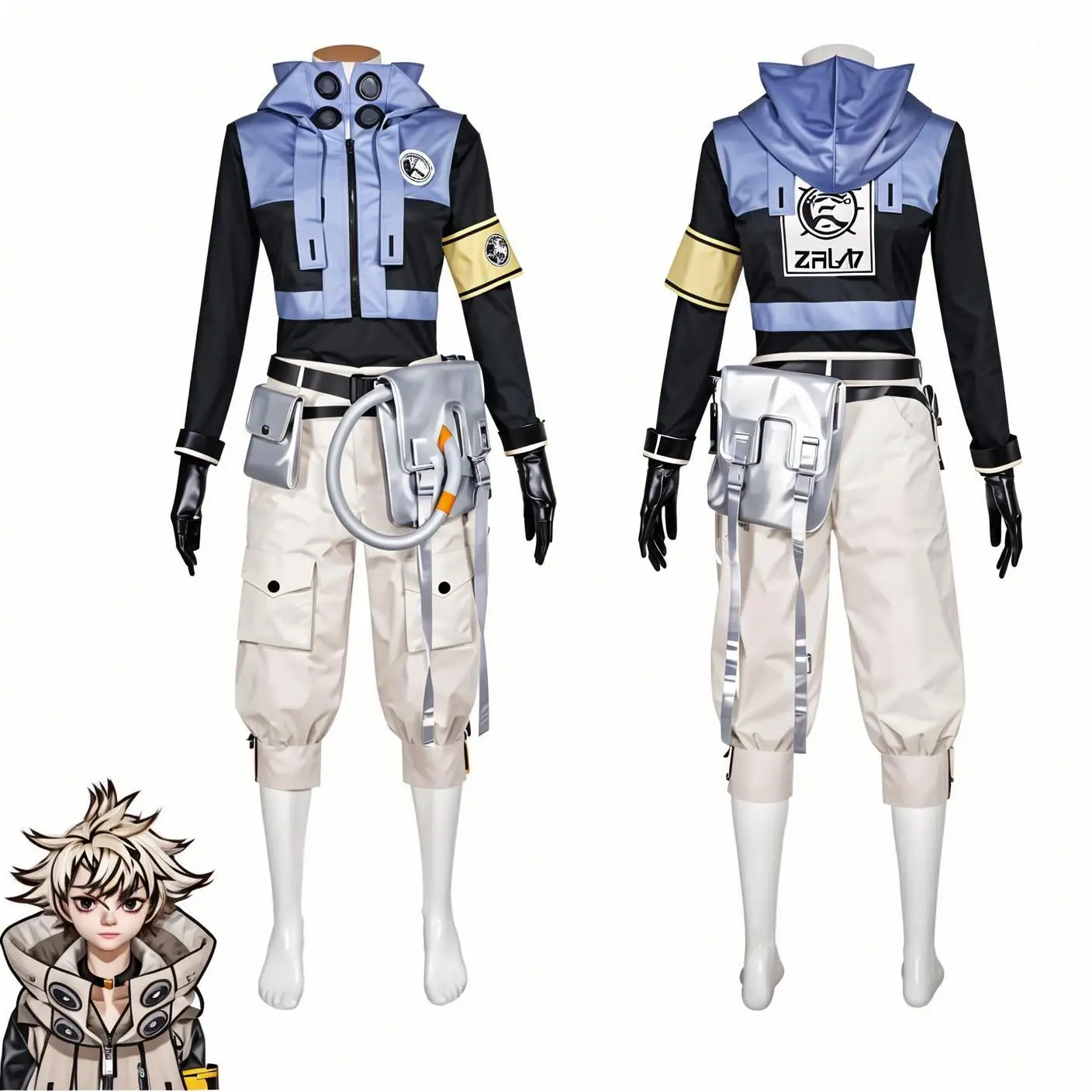 

UWOWO Collab Series:Anime GACHIAKUTA Cosplay Costume Punk Street Sleeve Hooded Jacket Y2K Uniform Halloween Carnival Clothing
