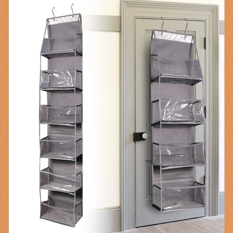 Over The Door Hanging Storage Organizer Wall Mount Hanging Closet Organizer with Clear Pockets for Bedroom Bathroom Door Storage
