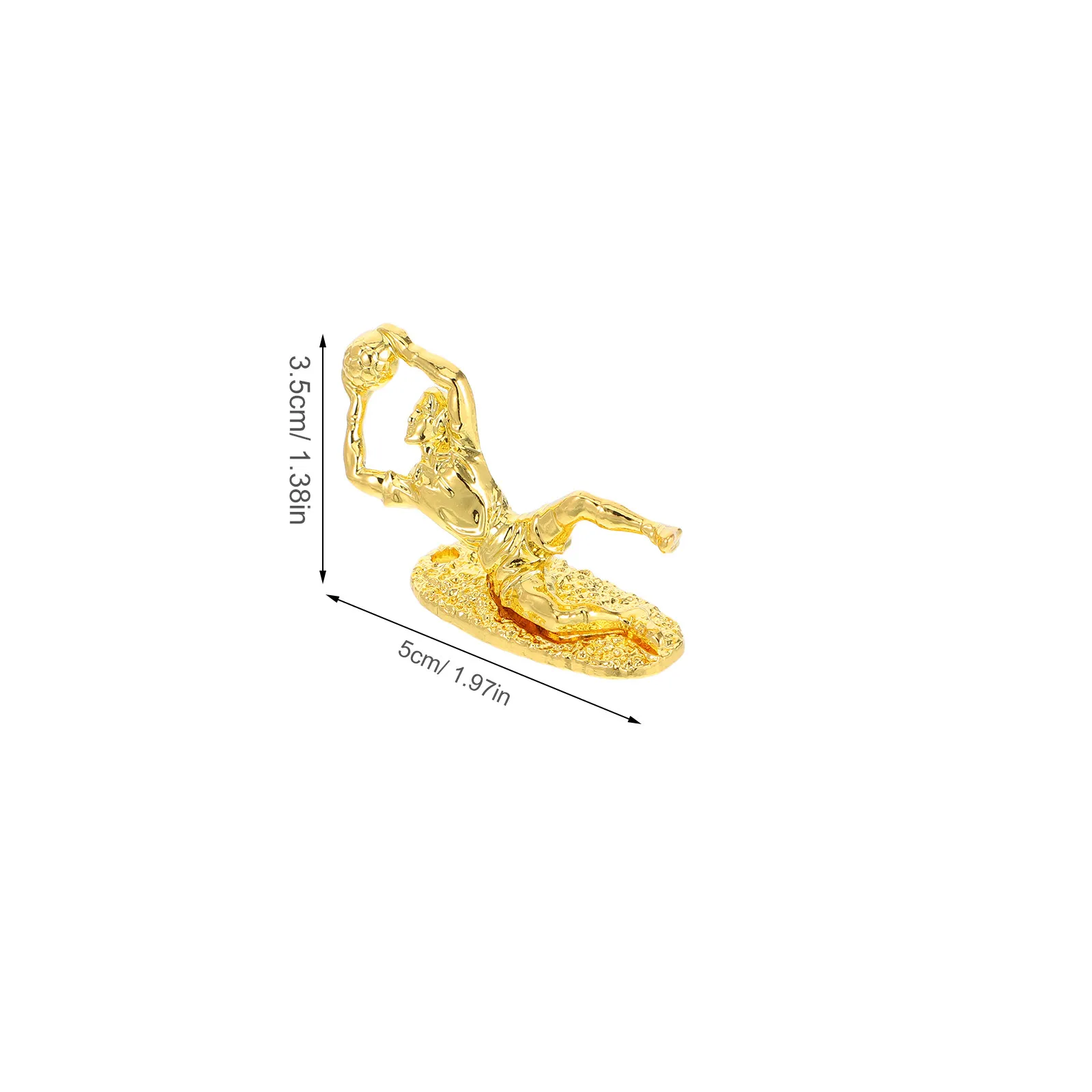 2Pcs Gold Plated Mini Soccer Trophy Realistic Goalkeeper Design Award Cup for Football Tournament Decor Adults Sports