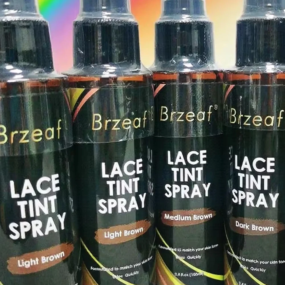 

100ML Lace Tint Spray For Lace Wigs Dark Brown Light Brown Middle Brown Lace Tint Spray For Closures, Wigs And Closure Front