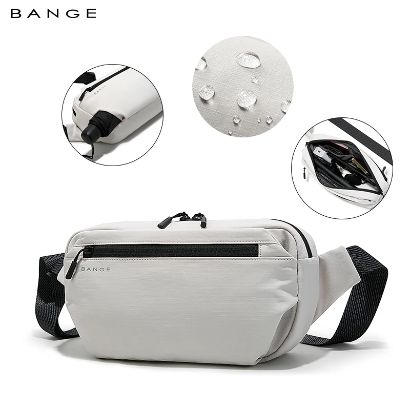 BANGE Anti-Theft Waterproof Chest Bag Multi-Carry Modes Sling Crossbody Travel Shoulder Bag for Men Ourdoor Sports Fit 7.9'' Pad