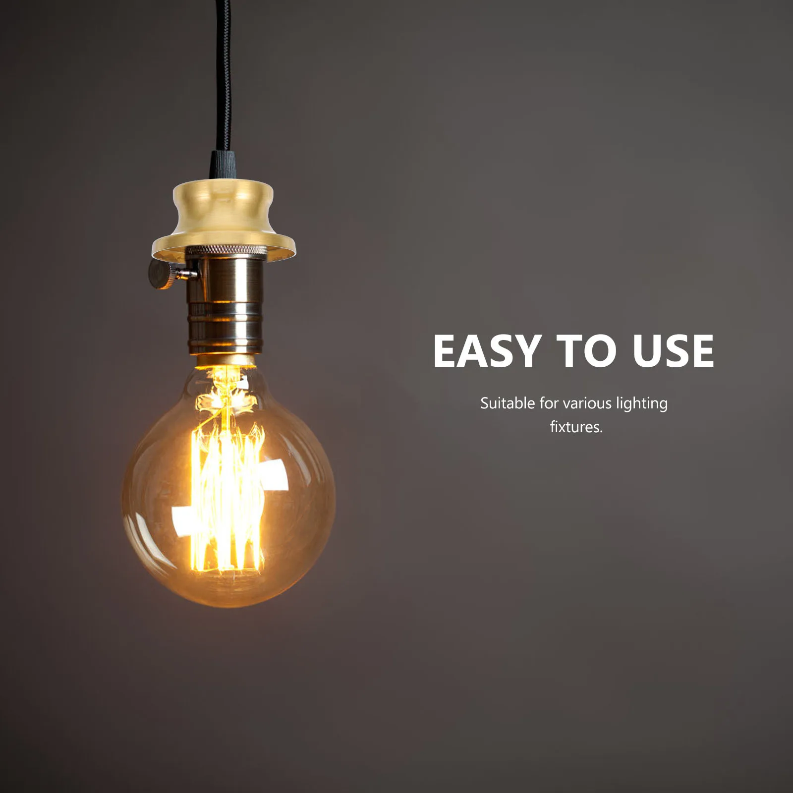 

Brass Lamp Holder Cup Sturdy Copper Material Enhanced Lighting Focus Semi-Enclosed Design For Diy Lamp Finial Light