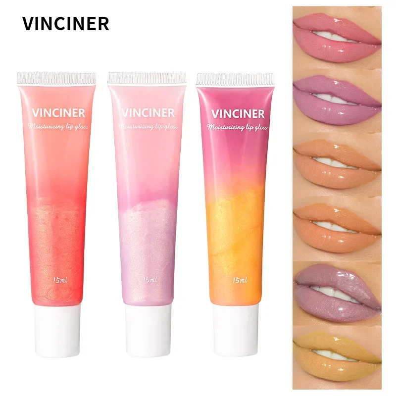 VINCINER 6 Color Liquid Lipstick Shining Luster Moisturizes Waterproof Long Lasting Hold Makeup Non Fading New Lip Gloss 15ml