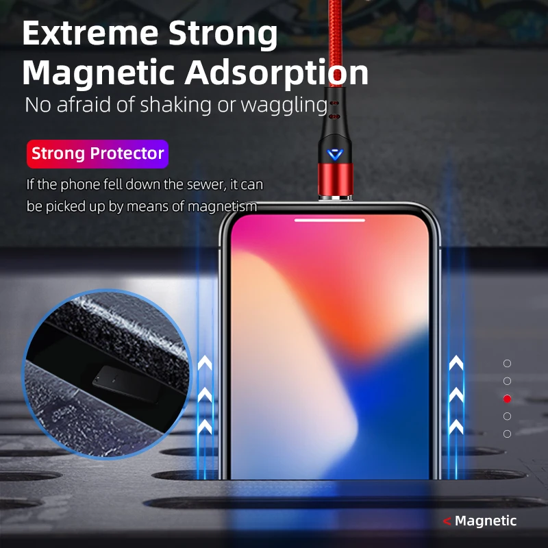 5A Super Fast Charging IPone Cable Magnetic USB Type C Micro Wire for IPhone 14 Samsung S20 Xiaomi Huawei P30 Phone Data Cord