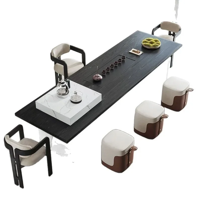 

Modern, simple, solid wood, island, table and chair, combination, home, living room, office, tea