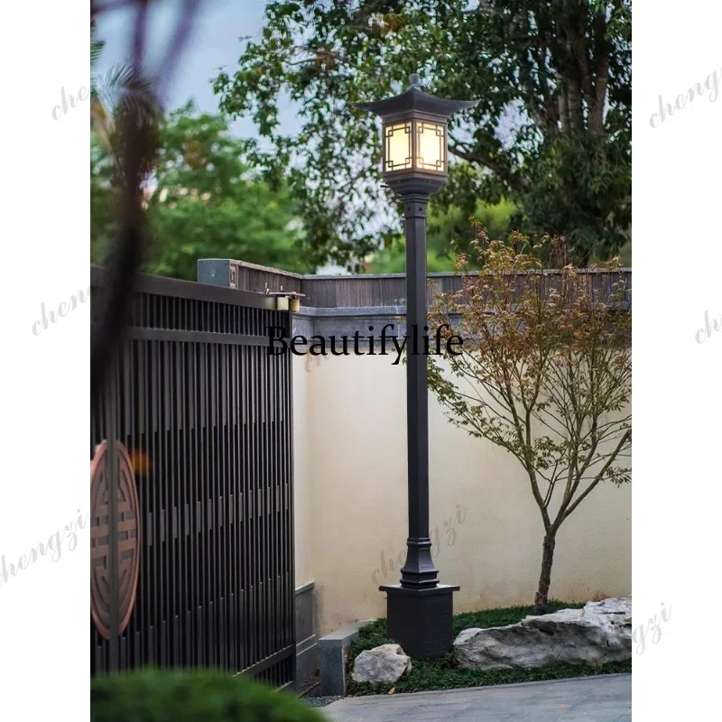 D1089 Outdoor retro villa high pole antique bed and breakfast lights garden  courtyard real estate scenic landscape street light