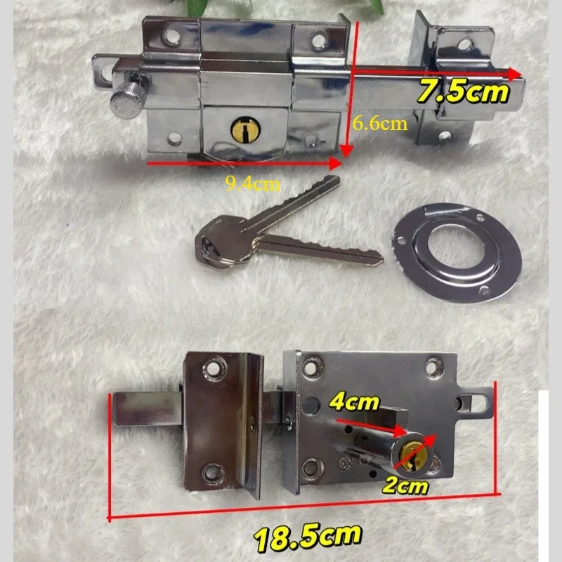 

1PC Stainless steel spring latch door buckle indoor garden fence door iron door latch lock