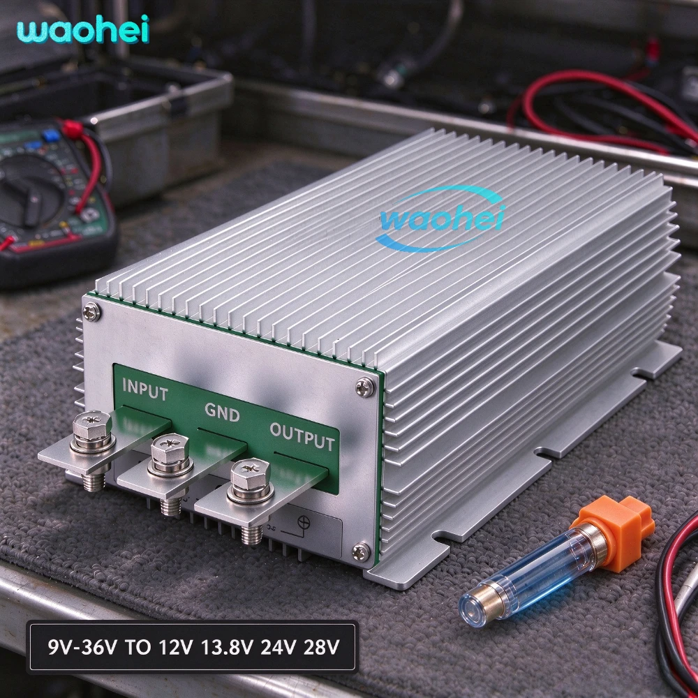 12V To 28V Power DC-DC Converter 24V To 28V Voltage Regulator 9V-36V To 28V 12V 13.8V 24V 50A-100A Transformer Voltage Regulator