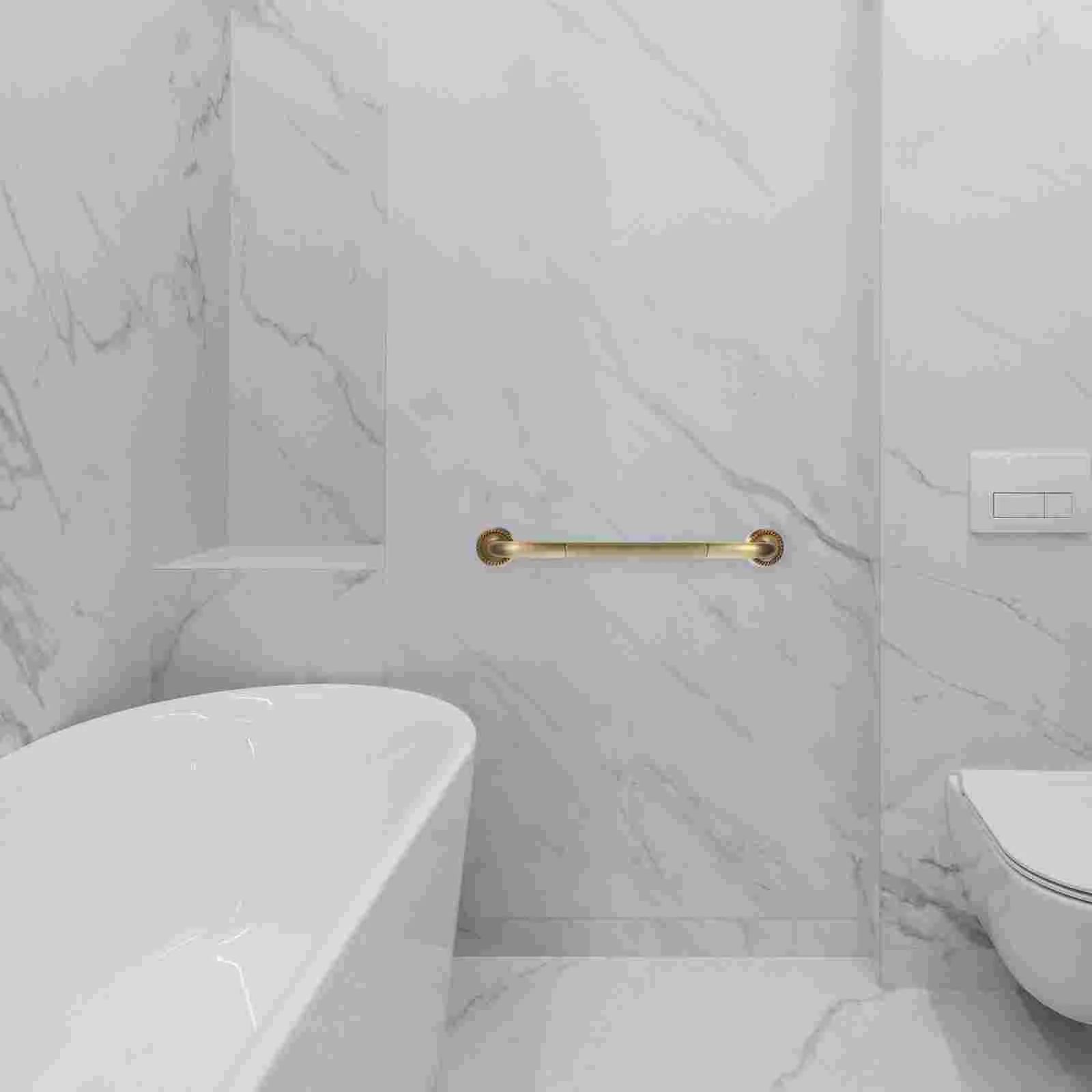 Elderly Shower Handle Toilet Non-skid Handles Bathtub Grab Bar Useful Safe Handrail Safety Brass