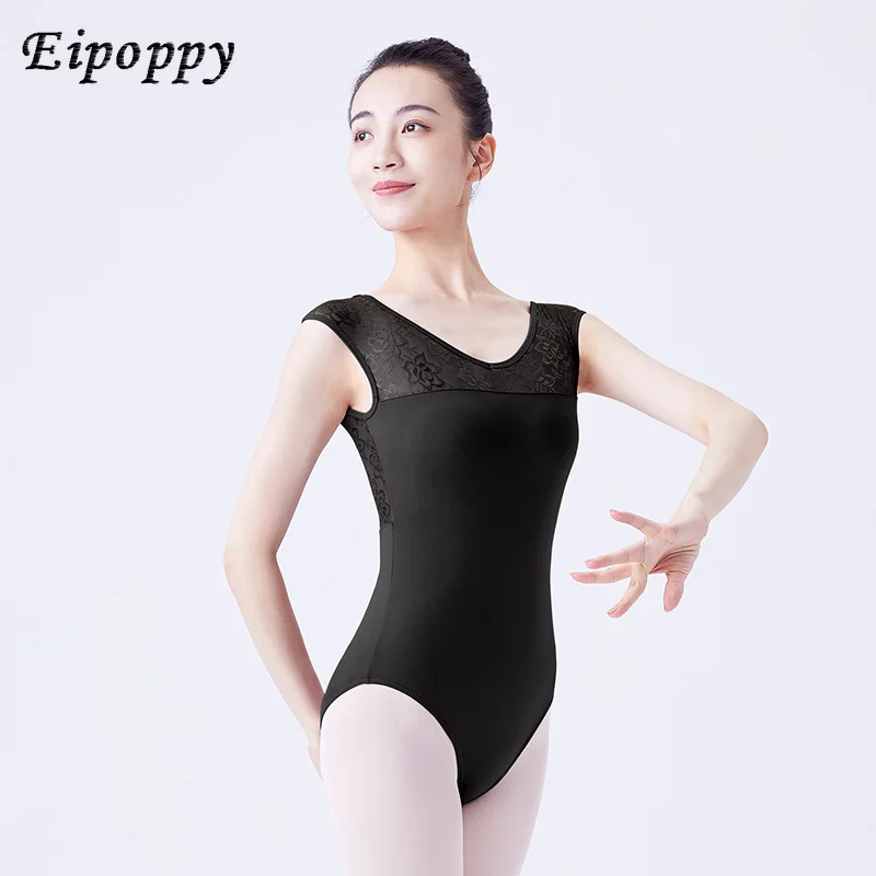 ثياب الباليه النسائية من الدانتيل ، بدلة رقص مثيرة ، قميص قصير للرقص الأسود ، ثياب جمباز نايلون ، ملابس رقص لراقصة الباليه