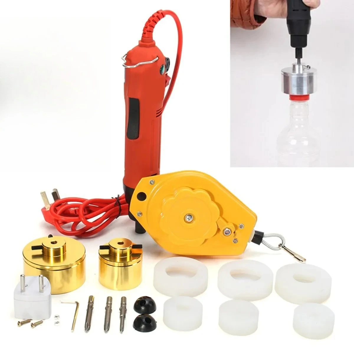 

Customizable Portable Handheld Automatic Electric Bottle Capping Machine Cap Screwing Sealing Machine Bottle Capper