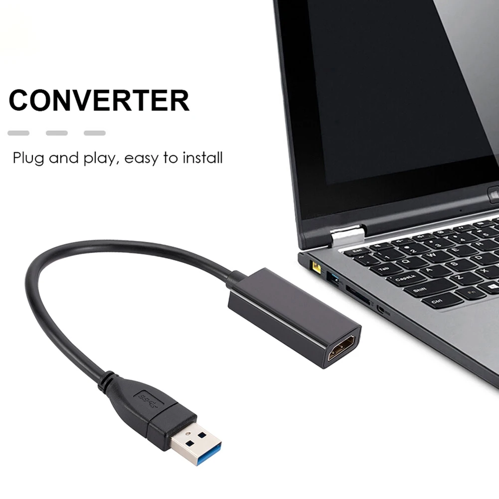 A64I 1080P HD USB 3.0 to -Compatible USB Converter Multi Display Graphic Video Adapter for PC Laptop Projector