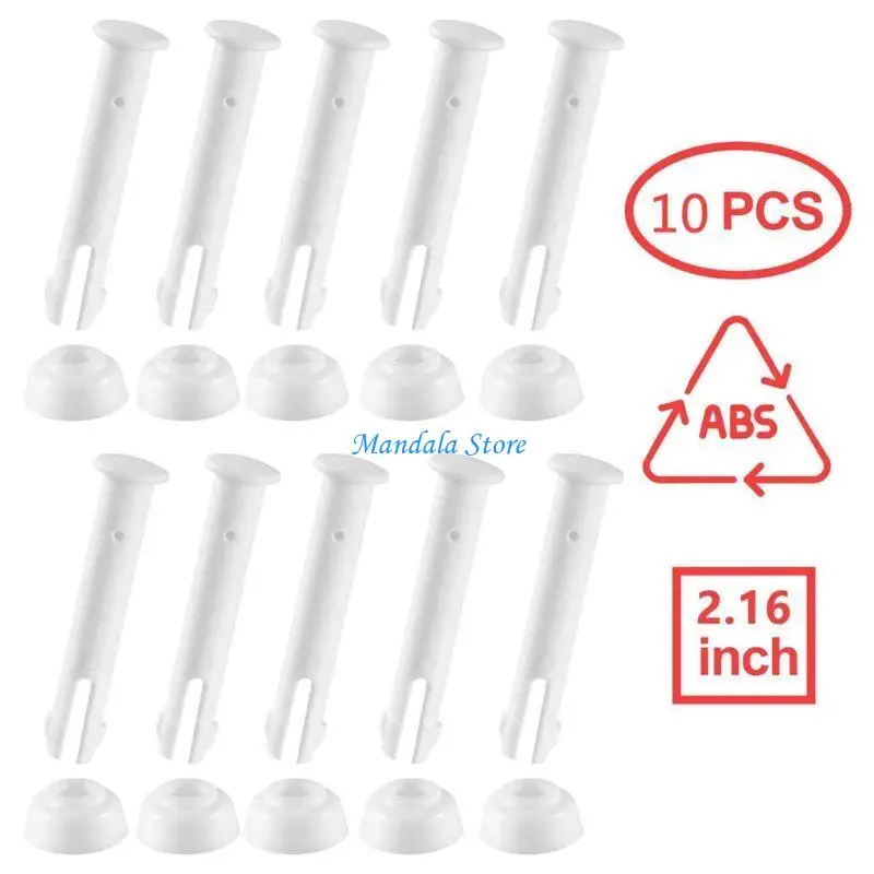 U2JC 10x Plastic Pool Joint Pins & Rubber Seals for Rectangular Frame Swimming Pools