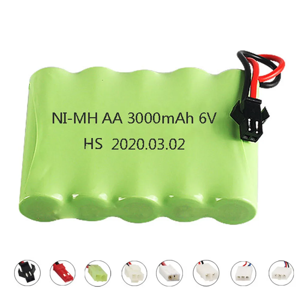 Upgrade 6V 3000mAh NI-MH Battery for RC Toy Electric toy security facilities electric toy battery 6v battery pack SM Tamiya PlUG