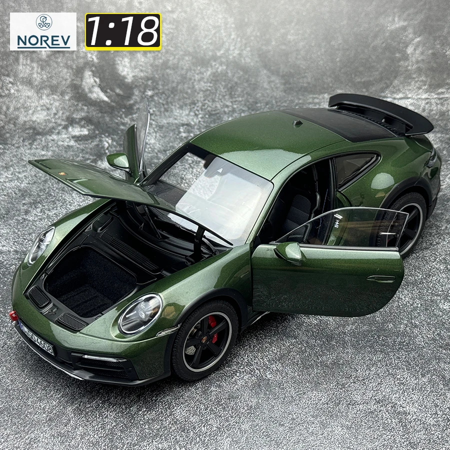 NOREV 1:18 2023 Porsche 911 Dakar Terreinwagen Metalen automodel Statische collectie Vakantiecadeaucollectie