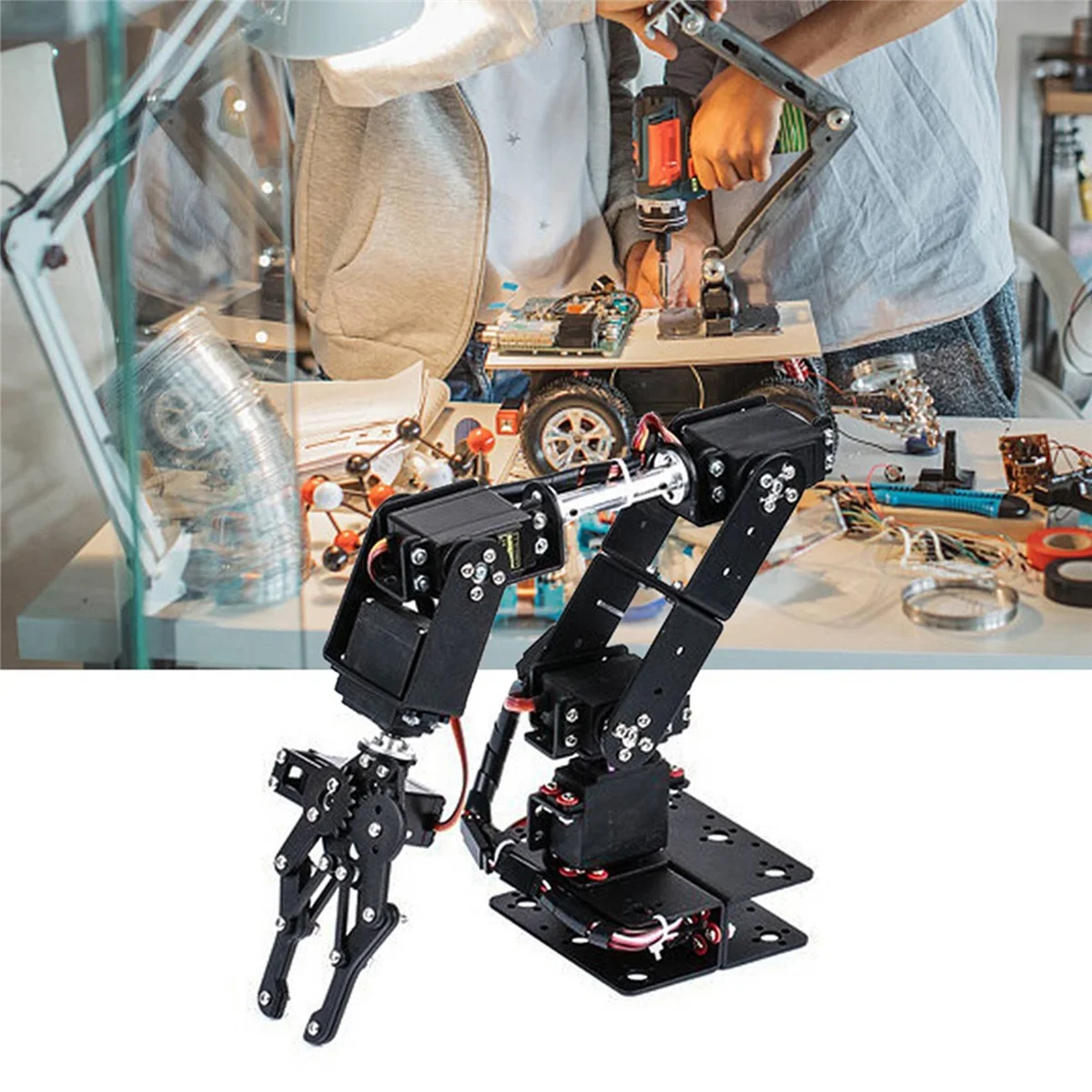 AD11 6DOF Robot Mechanische Arm Klem Klauw Kit DOF Manipulator Industriële Kwaliteit Manipulator voor Robotica