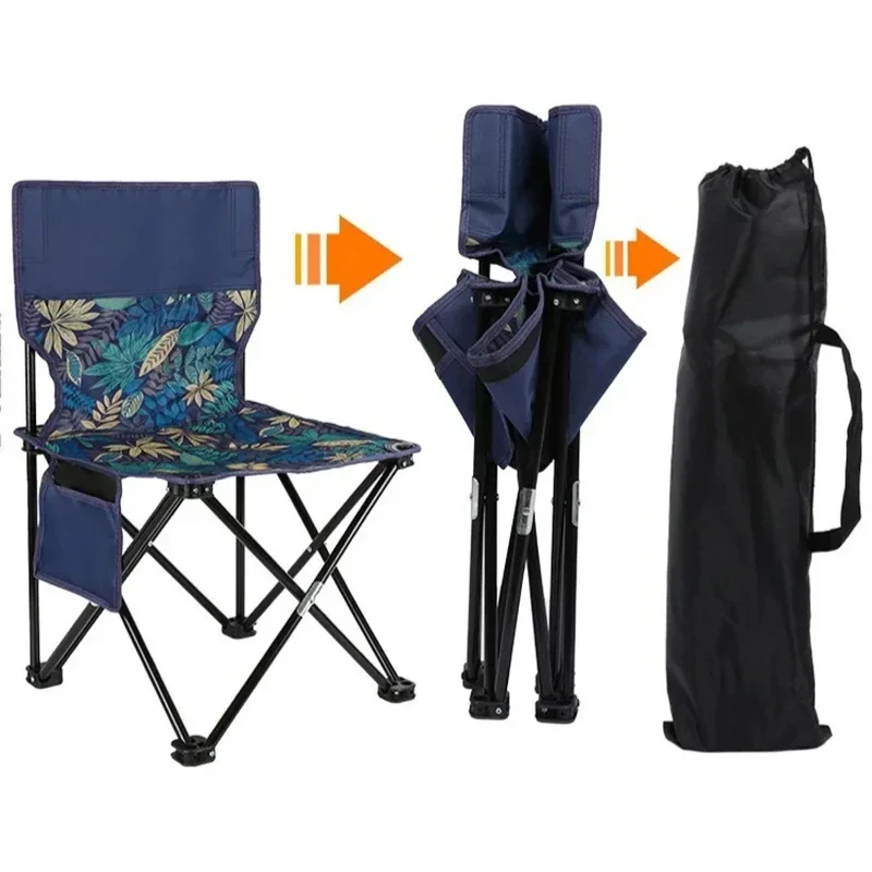 New Portable Folding Camping Chair Outdoor Camping Chairs Beach Fishing Chair Ultralight Travel Leisure Hiking Picnic Seat Tools