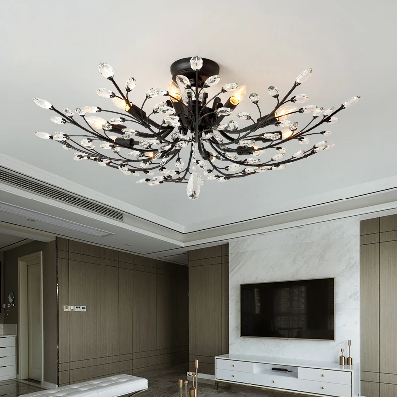 

YUNYI Modern Ceiling Chandeliers Warm Lighting Lamp Luxury Living Room Hotel Cheap Crystal Pendant Dining room Chandelier Lights