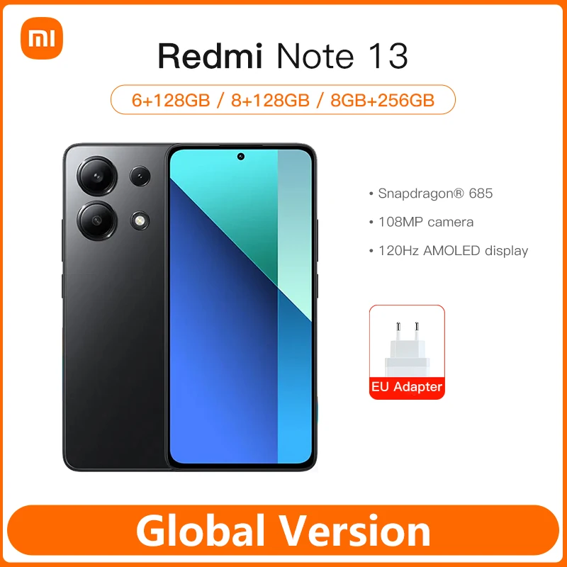 Global Version Xiaomi Redmi Note 13 Smartphone 128GB/ 256GB Snapdragon 685 CPU 6.67\