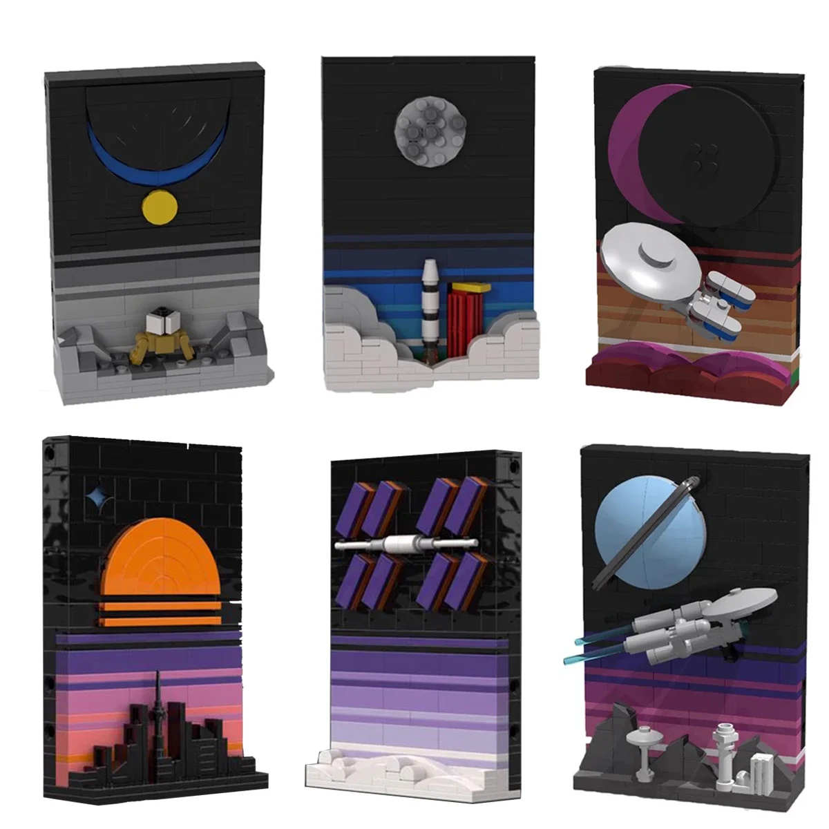 Bricklink Ideas Star Movie Treks Planet Serie Tales of the Space Age Postcard 21340 Sets Building Blocks Kid Toys Christmas Gift