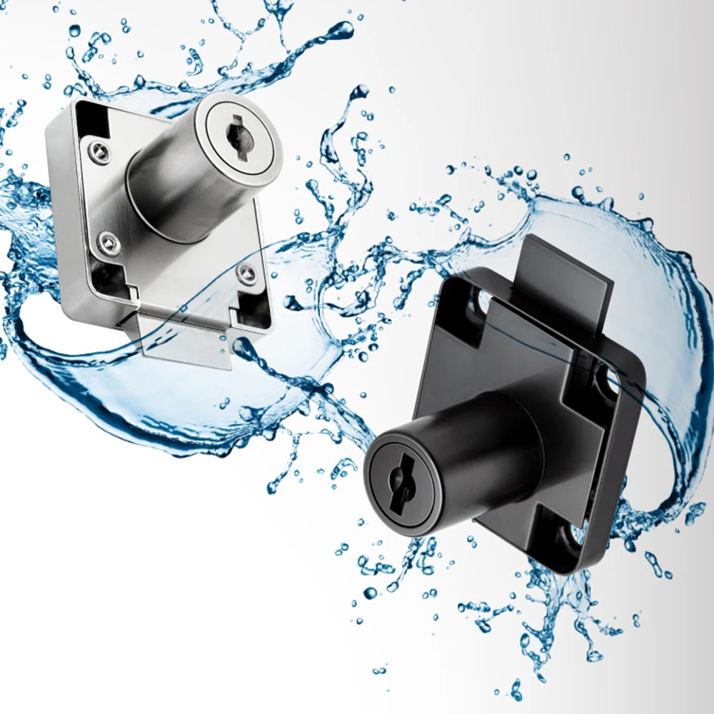 Cabinet Drawer Lock Zinc Alloy Cold-rolled Steel Anti-Theft Safety Lock with Key Home Office Furniture Cupboard Desk Drawer Lock