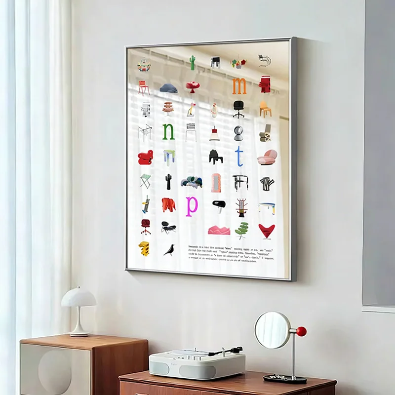 Time agent Xiaohongshu same Bauhaus living room mirror painting sofa background wall entrance Korean decorative painting