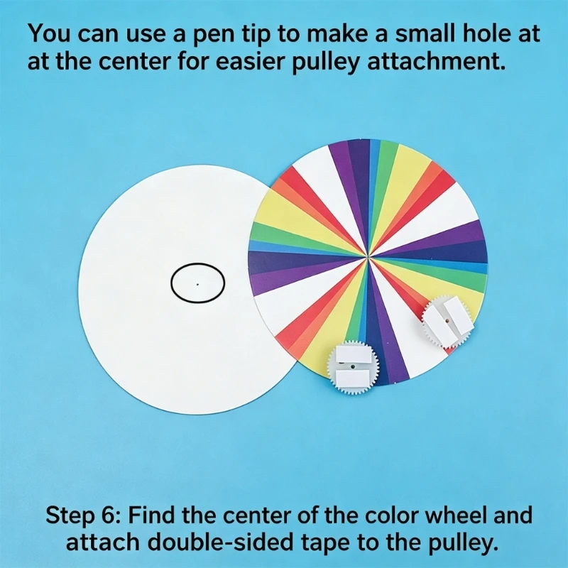 Optics Study Toy Set with Color Wheel Activity for Interactive Science Learning, DIY Color Blending Teaching Tool for Teachers