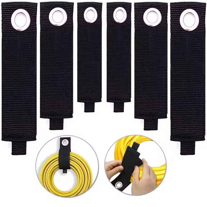 Heavy Duty Extension Cord Holder Reusable Storage Straps Cable Ties Hose Holder Cord Storage For Garage Shed Workshop Organizer
