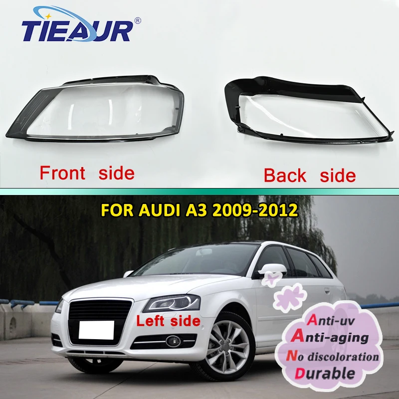 

Automobile Left Right Headlamp Headlight Lens Covers for Audi A3 2009 2010 2011 2012 Car Lights Headlight Lens Shell Replacement