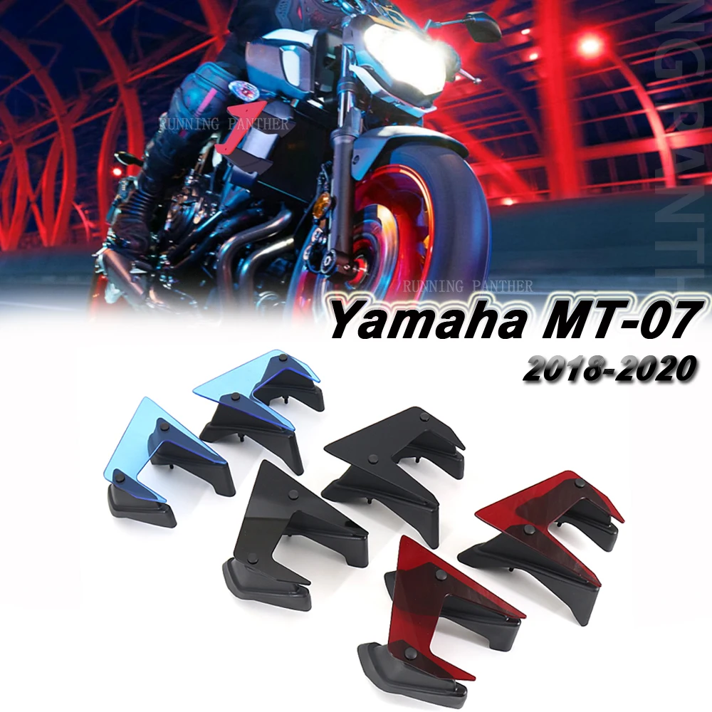 NEW Motorcycle Side Downforce Naked Spoilers Fixed Winglet Fairing Wing Deflectors For Yamaha MT-07 MT07 MT 07 2018 2019 2020 - view 2