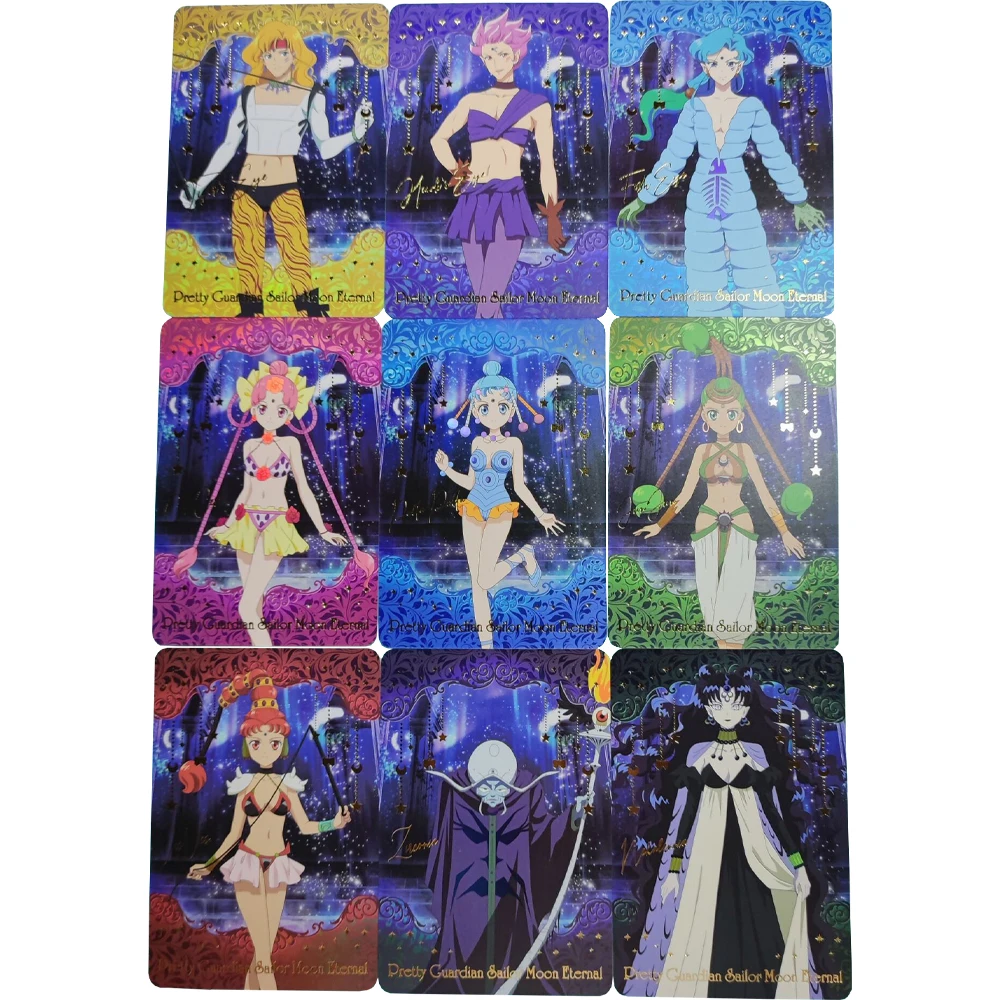 36Pcs/set Anime Girls Flash Cards Aino Minako Tsukino Usagi Kino Makoto Kawaii Game Anime Collection Cards Gift Toys for friends