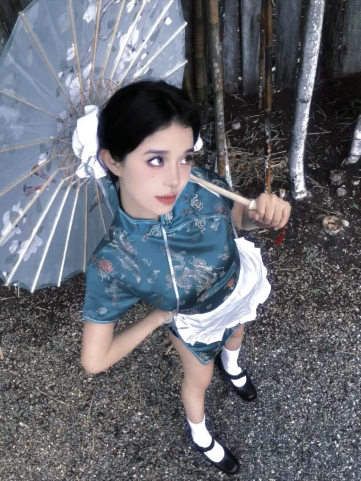 Loween الصينية Sle Dr Maid orm ort Sve ort ملابس يومية لأفضل مجموعة مطابقة المقلي