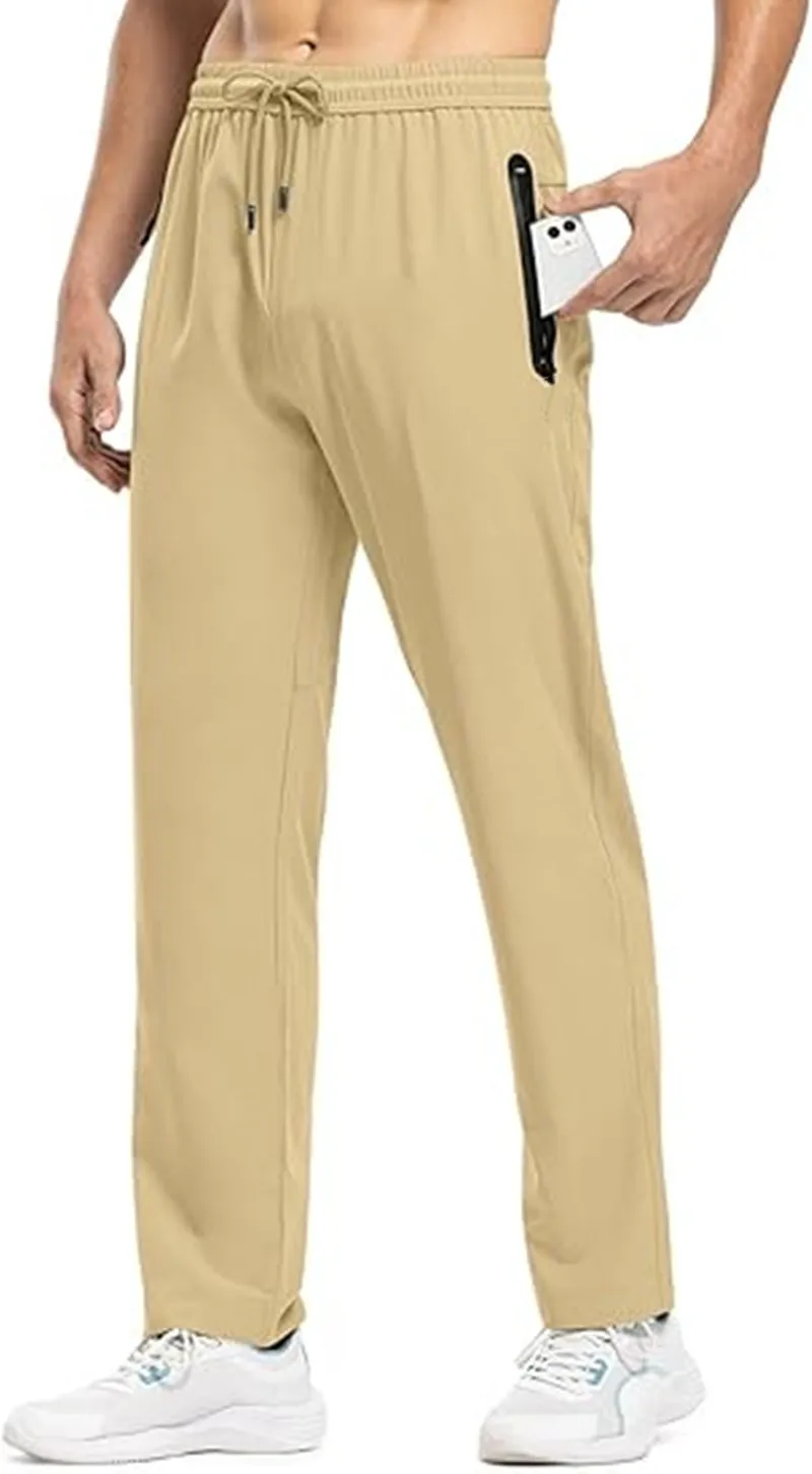2024 new sports pants men's fitness fashion pants spring and summer thin loose quick dry elastic running training