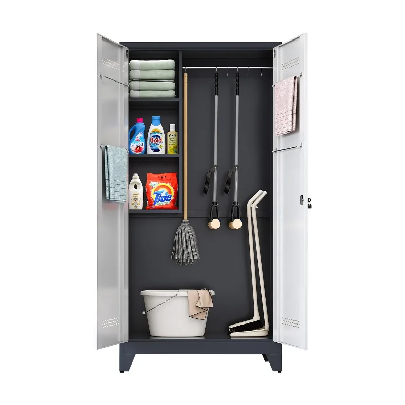 

Housekeeping tools, storage lockers, cleaning, household mops, brooms, vacuum cleaners, glove cabinets