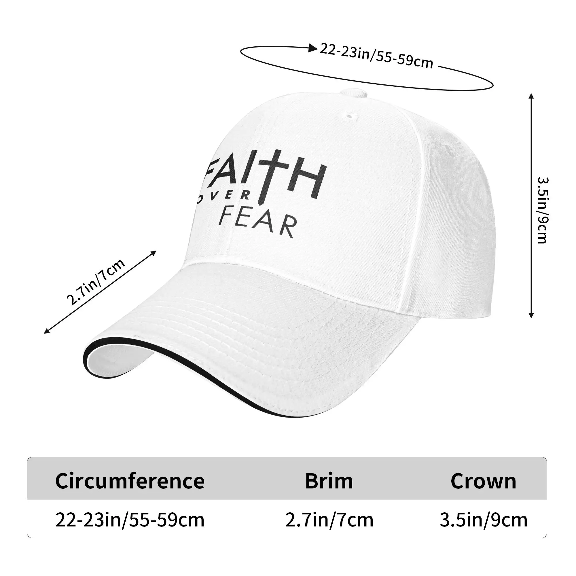 غورا دي بيكيسبول الإيمان المسيحي أكثر من الخوف أسلوب كالليجيرو الفقرة hombres y الكبار gorra de camionero visera estampada Kpop Rock #5