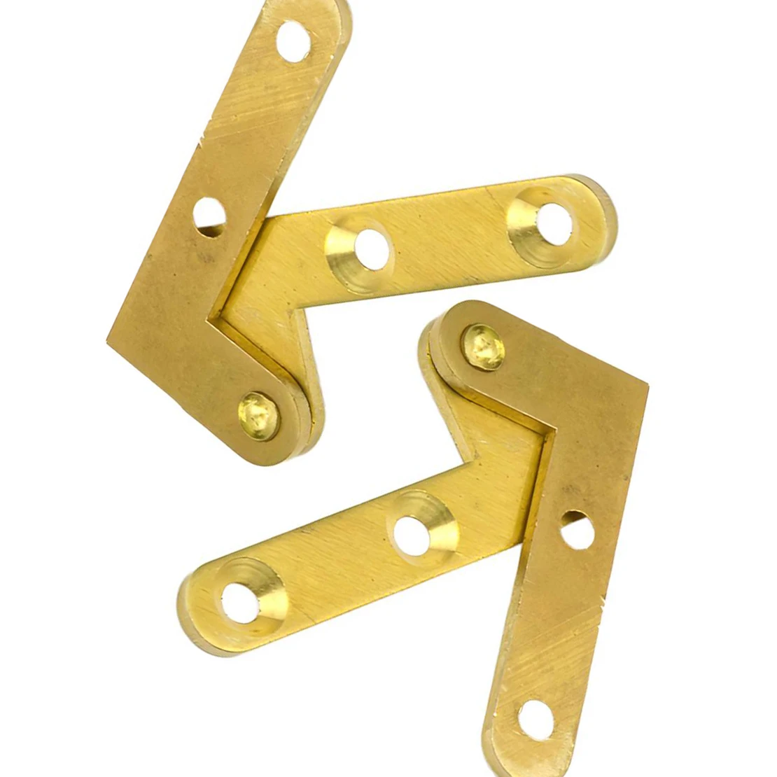 2pcs Door Window Pivot Concealed Hinge Cabinet Rotating Hinge Hidden Brass Gold
